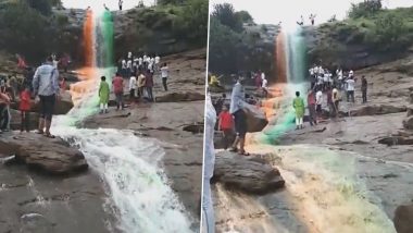 Tiranga Waterfall Video Goes Viral on WhatsApp, Twitter As Har Ghar Tiranga Campaign Gains Momentum Ahead of Independence Day 2022
